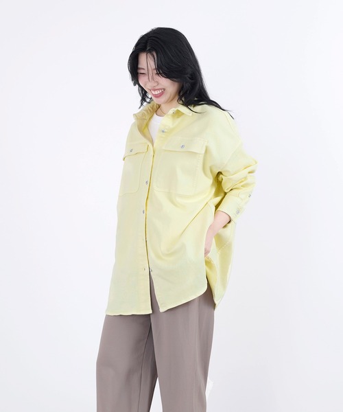 美品　ヘルシーデニム  デニムビッグシャツ chalk Healthy denim（ヘルシーデニム） Almond スーパービッグシャツ