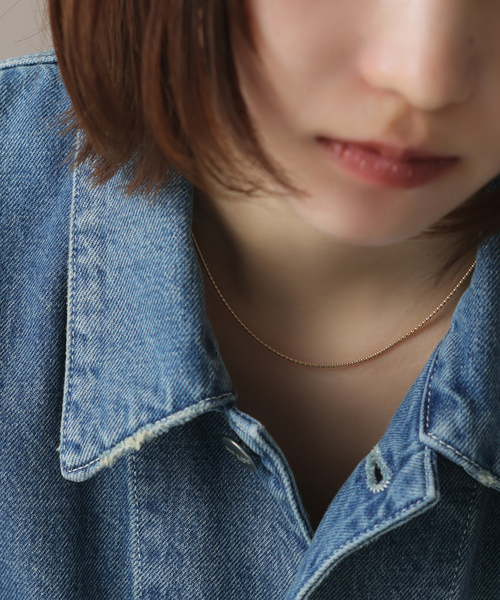 ネックレス ボンバータチェーンネックレス K18 レディースの画像