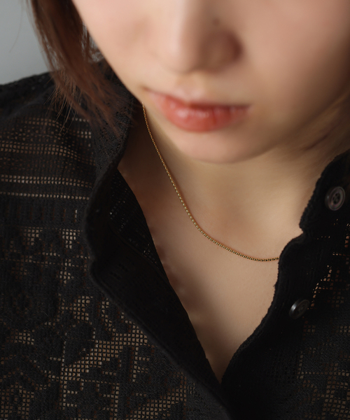 ネックレス ボンバータチェーンネックレス K18 レディースの画像