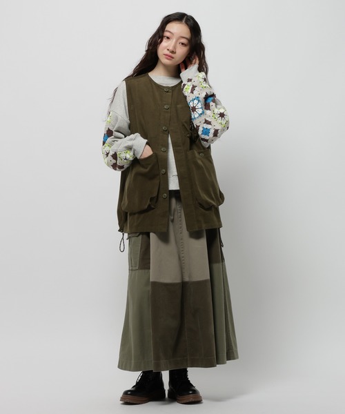 「niko and...」 スウェットカットソー MEDIUM チャコール レディース_画像3