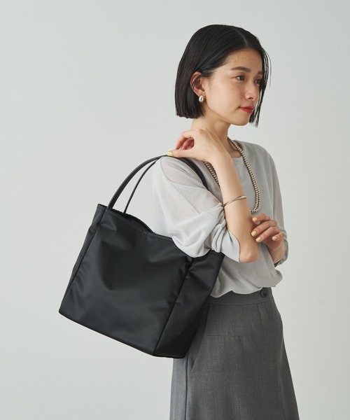 新品 russet トートバッグ ユニセックス 大容量 ブラック×ネイビー 