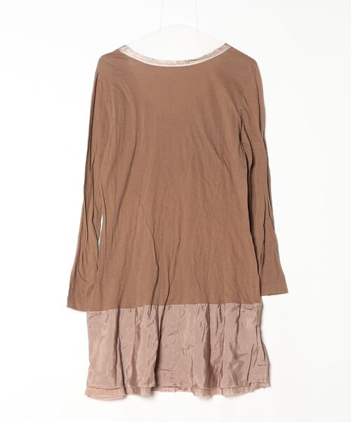 「sacai luck」 長袖ワンピース 2 ブラウン レディース_画像2