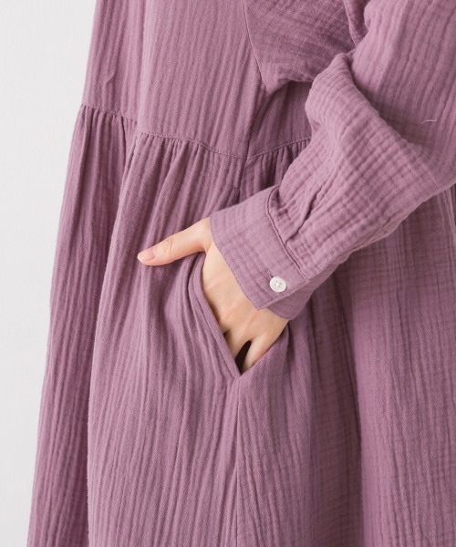 「OMNES」 長袖ワンピース FREE ブラック レディース_画像8