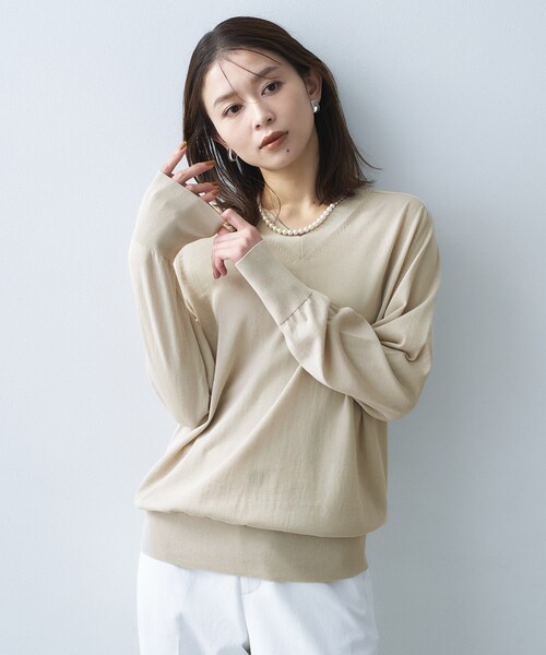 アンタイトル　Vネックニット UNTITLED（アンタイトル） ニット セーター 「アンサンブル可/洗える