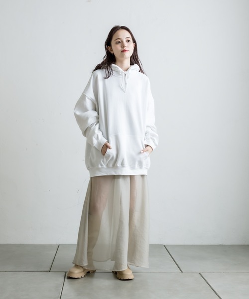 「mystic」 プルオーバーパーカー FREE グレー レディース_画像6