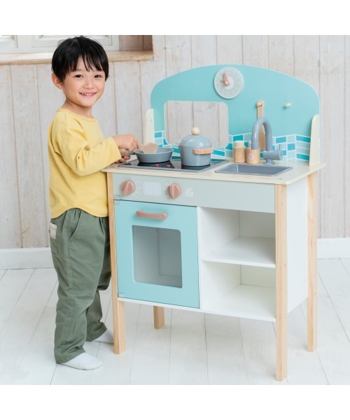 おもちゃ 木製2IN1おしゃれなIHキッチン