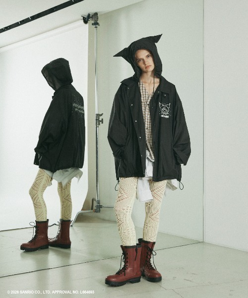 ブルゾン ジャンバー ビューティフルピープル beautiful people MY MELODY＆KUROMI nylon rip coach jkの画像