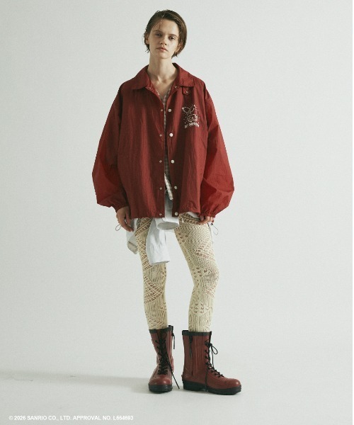 ブルゾン ジャンバー ビューティフルピープル beautiful people MY MELODY＆KUROMI nylon rip coach jkの画像