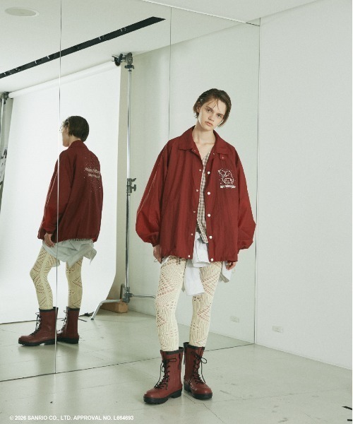 ブルゾン ジャンバー ビューティフルピープル beautiful people MY MELODY＆KUROMI nylon rip coach jkの画像