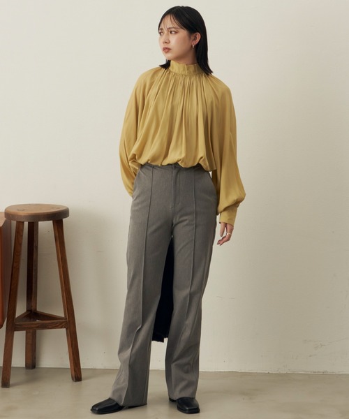 「Aunt Marie's」 長袖ブラウス FREE イエロー レディース_画像2