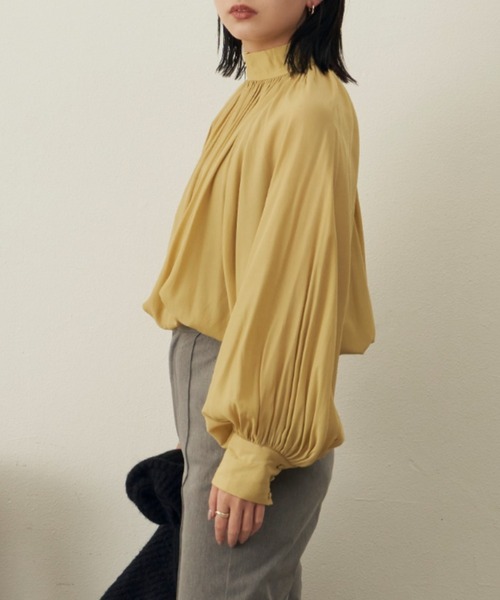 「Aunt Marie's」 長袖ブラウス FREE イエロー レディース_画像4