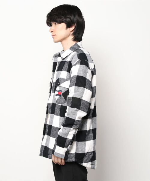 「TOMMY JEANS」 ジャケット LARGE レッド メンズ_画像3