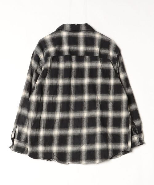 「TOWNCRAFT」 チェック柄長袖シャツ M ブラック メンズ_画像2