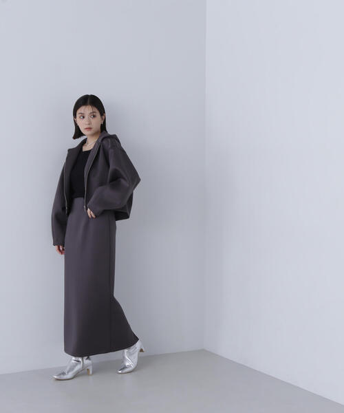 「NATURAL BEAUTY BASIC」 セットアップ MEDIUM グレー レディースの画像