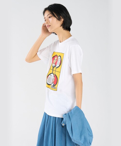 agnes b.（アニエスベー） tシャツ プリント コットン 半袖