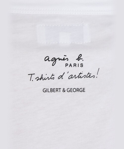 agnes b.（アニエスベー） tシャツ 半袖 プリント コットン 半袖