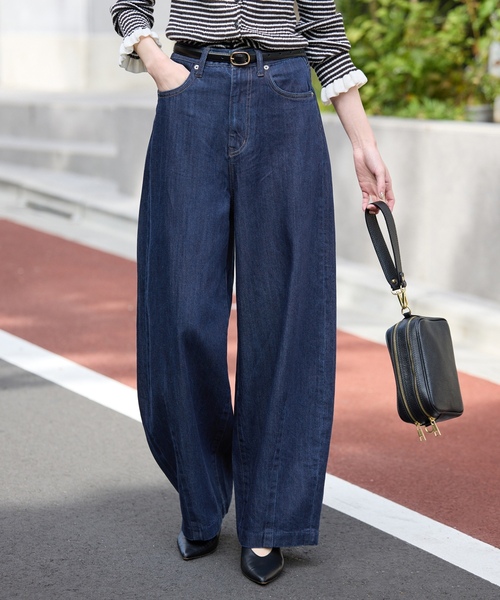 「SLOBE IENA」 デニムパンツ 34 ネイビー レディース