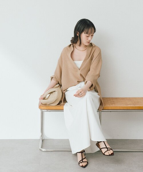 ブラウス シャツ 「通気性/手洗い可」メッシュスキッパーシャツ レディースの画像