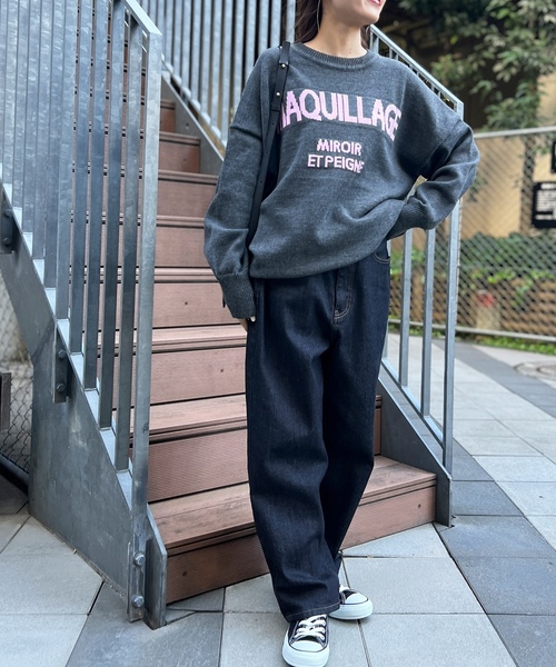 「Rouge vif」 長袖ニット フリー ライトグレー レディース_画像4