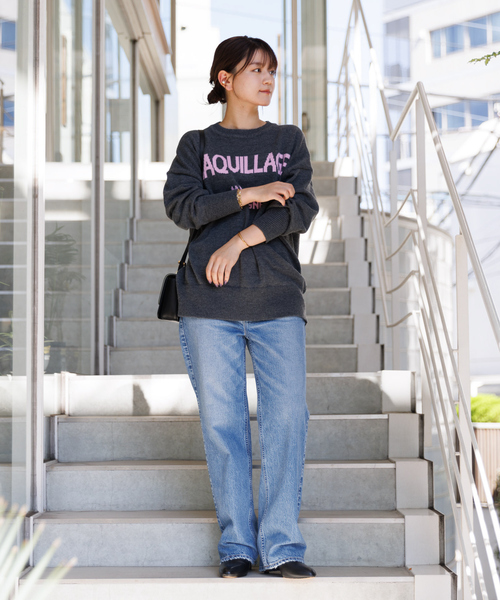 「Rouge vif」 長袖ニット フリー ライトグレー レディース_画像8