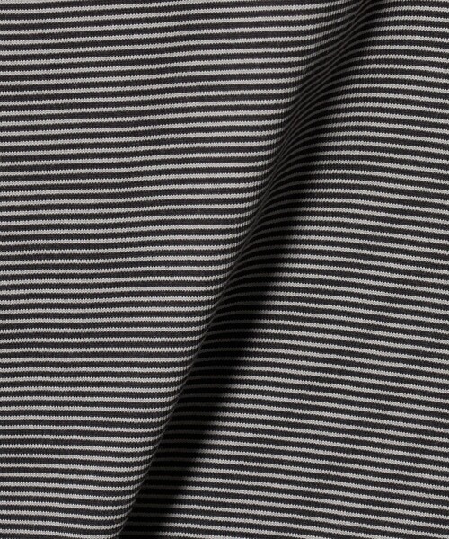 tシャツ A+ COOL ミジンボーダー ビズ クルーネック カットソー Tシャツ -接触冷感・吸水速乾- メンズの画像