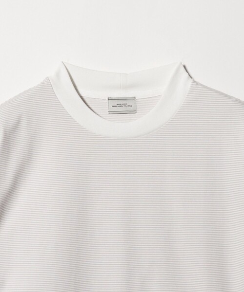 tシャツ A+ COOL ミジンボーダー ビズ クルーネック カットソー Tシャツ -接触冷感・吸水速乾- メンズの画像