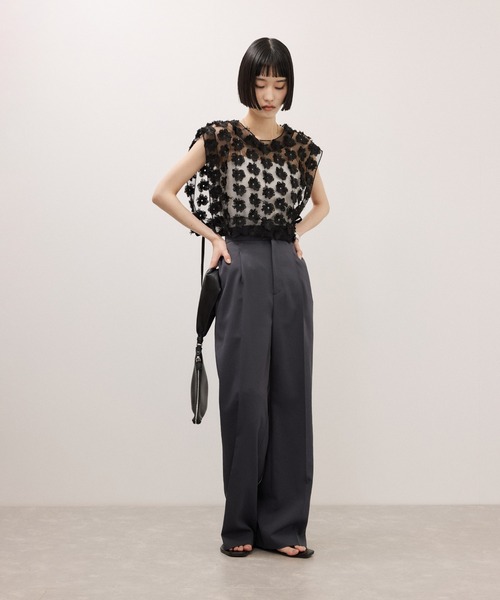 値下げ。美品、アダムエロペチュールパネルブラウス ADAM ET ROPE'（アダムエロペ） ブラウス シャツ フラワーチュール2WAY