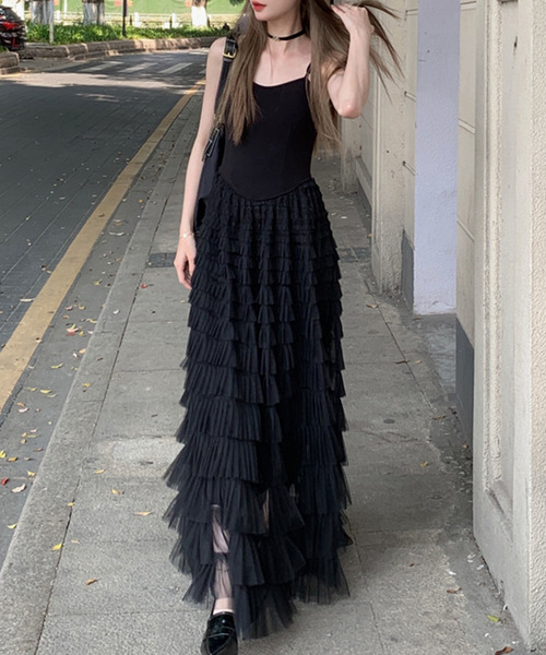 「DAY CLOSET」 キャミソールワンピース M ブラック レディース_画像2