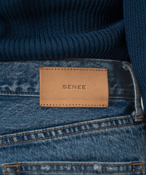SENEE」 ブーツカットデニムパンツ SMALL ブルー レディース