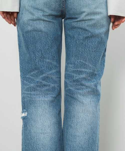 SENEE」 ブーツカットデニムパンツ SMALL ブルー レディース