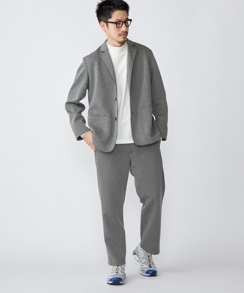 SHIPS【新品】〈手洗い可能〉ストレッチ　ポンチ セットアップ SHIPS（シップス） セットアップ MEDIUM ライトグレー メンズ