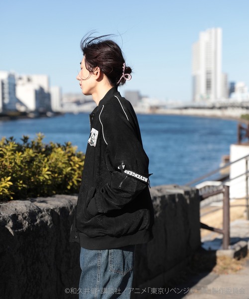 「HOOK」 スタジャン MEDIUM ブラック レディース_画像3