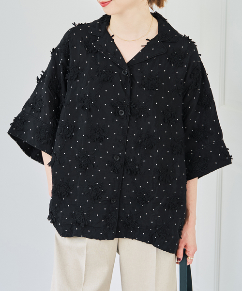 Spick&Span(スピック アンド スパン) ブラウス シャツ crinkle Spick&Span(スピック アンド スパン) ブラウス シャツ crinkle