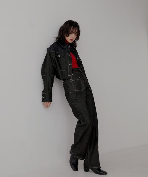 「hellam」 デニムパンツ SMALL インディゴブルー レディース_画像2