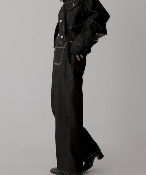 「hellam」 デニムパンツ SMALL インディゴブルー レディース_画像3