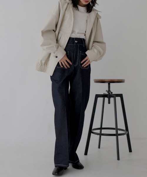 「hellam」 デニムパンツ SMALL インディゴブルー レディース_画像8
