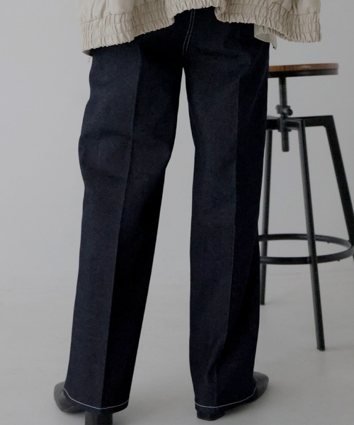 「hellam」 デニムパンツ SMALL インディゴブルー レディース_画像9