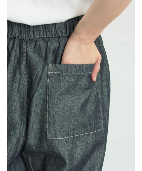 パンツ 「接触冷感」デニムイージーパンツ レディースの画像
