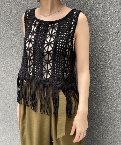 「terrace」 ノースリーブトップス MEDIUM キナリ レディース_画像5
