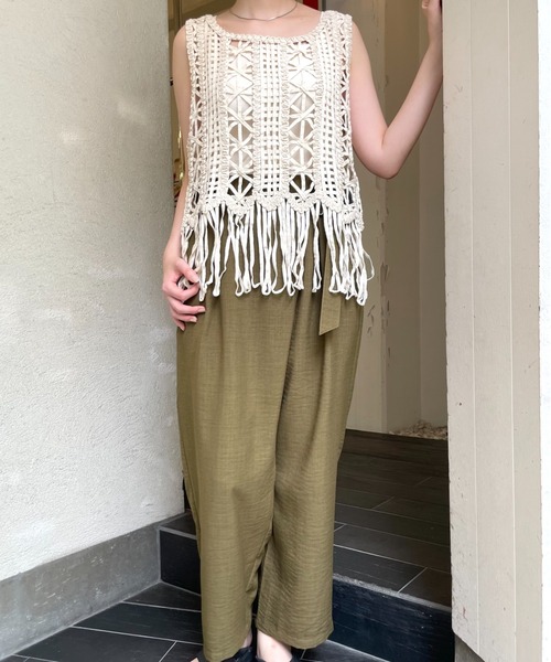 「terrace」 ノースリーブトップス MEDIUM キナリ レディース_画像8