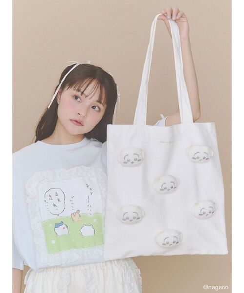 ★ハンドメイド★ ミニチュア トートバッグ ホワイト おリボンSP ver. merry jenny（メリージェニー） トートバッグ うさぎのリボントート