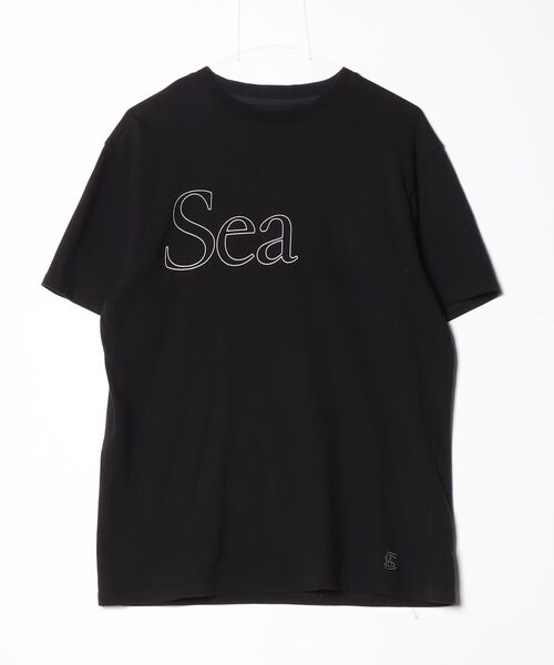 WIND AND SEA ウィンダンシー Tシャツ ブラック 半袖 ロゴ　L WIND AND SEA（ウィンダンシー） 半袖Tシャツ M ブラック メンズ