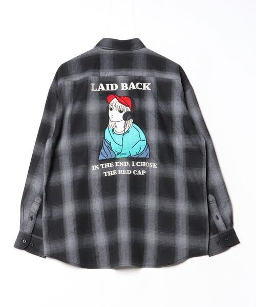 「Red Cap Girl」 長袖シャツ LARGE ホワイト レディース_画像3
