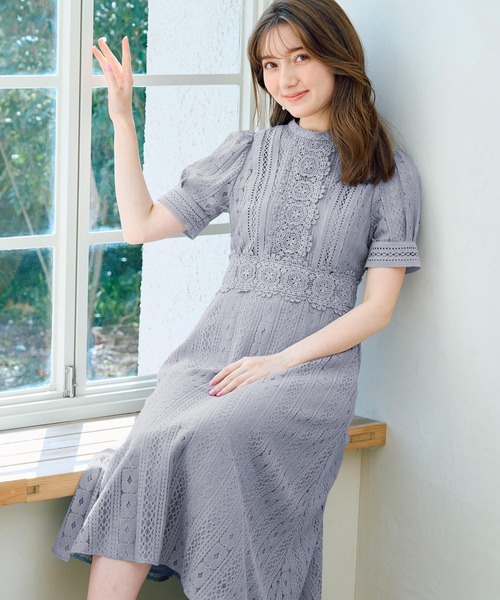 「NOELA」 半袖ワンピース S ピンク レディース_画像2