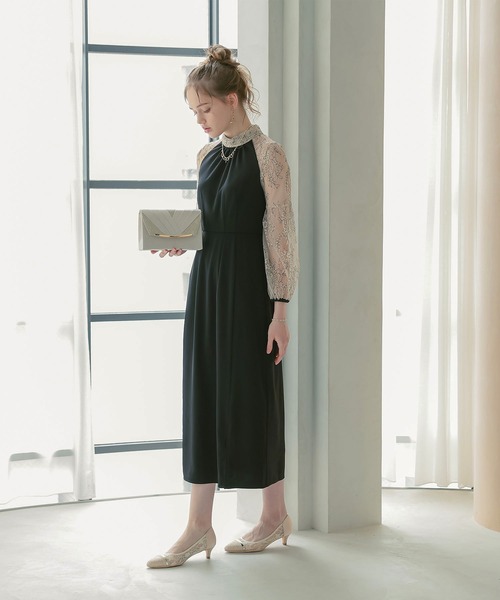「Dorry Doll」 長袖ワンピース MEDIUM ネイビー レディース_画像8