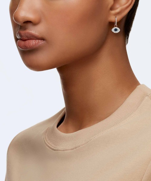 スワロフスキー　ピアスSymbolic フープピアス イーブルアイ　正規品　美品 SWAROVSKI ピアス 「公式」「スワロフスキー」Symbolica フープ