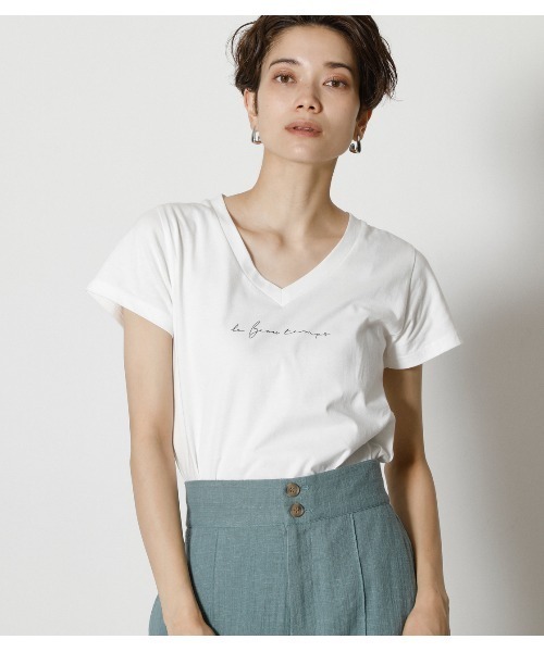 tシャツ Tシャツ LE BEAU TEMPS V/N TEE/LE BEAU TEMPSVネックTシャツ|ZOZOTOWN |02