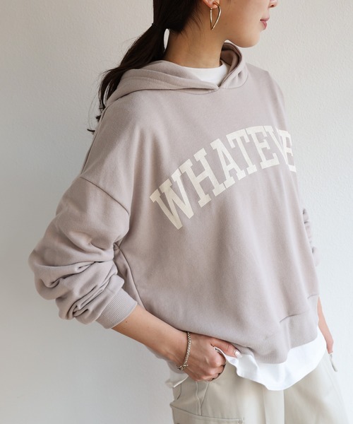 パーカー 裏毛長袖バックスリットロゴスウェットパーカー|ZOZOTOWN PayPayモール店|04