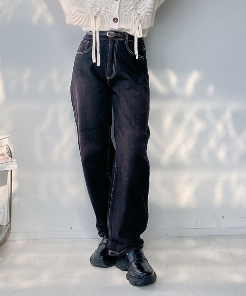 AS KNOW AS（アズノゥアズ） ジーンズ デニム デニムパンツベルト付