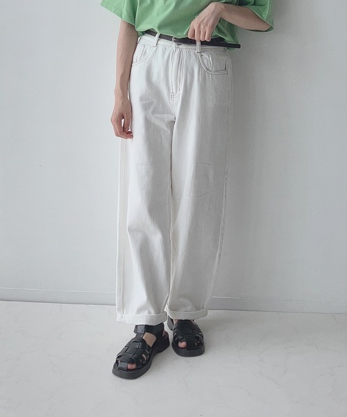 AS KNOW AS（アズノゥアズ） ジーンズ デニム デニムパンツベルト付